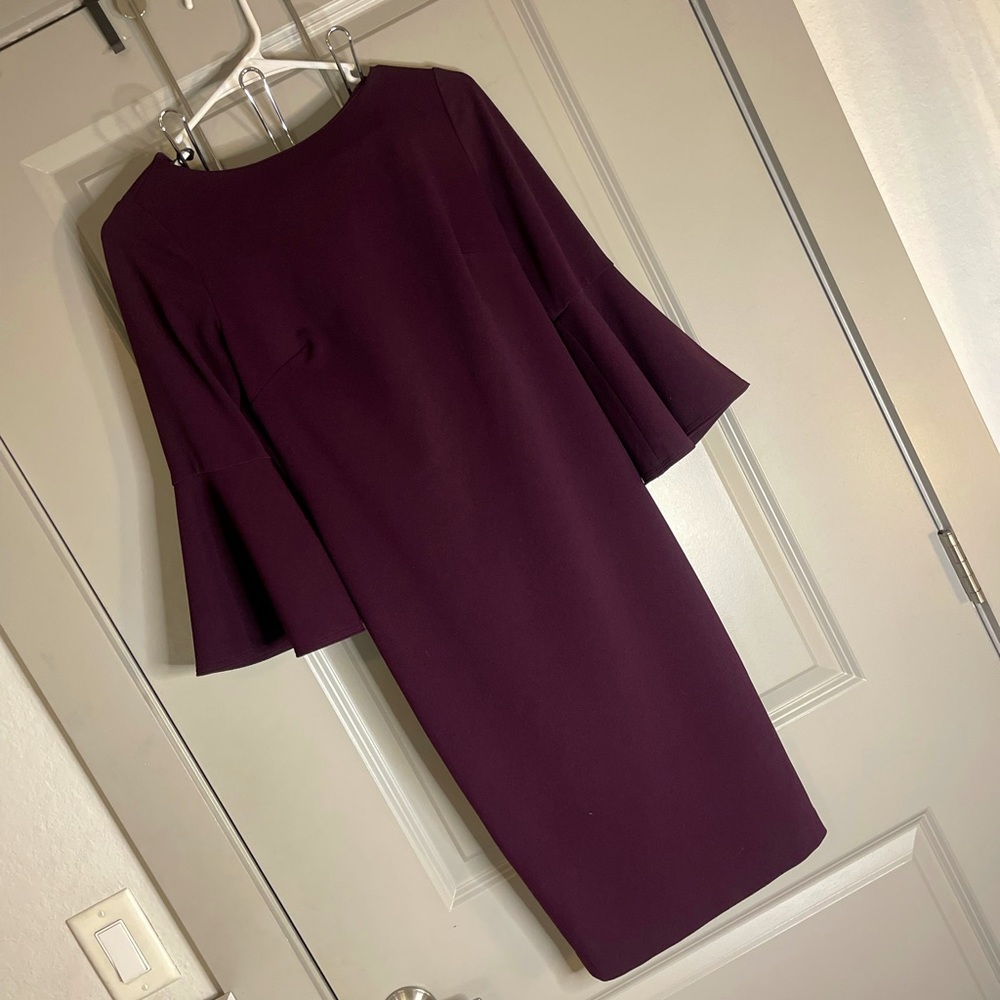 Calvin Klein Bell Sleeve Business Cocktail Dress